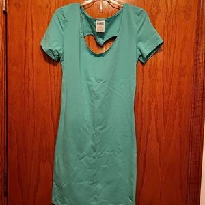 Womens PINK small dress with back heart peep hole